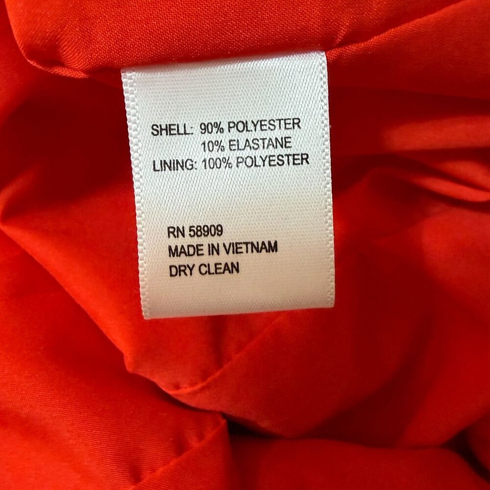 Antonio Melani Sheath Dress Solid Orange Cap Sleeve Size 6 - Picture 9 of 9